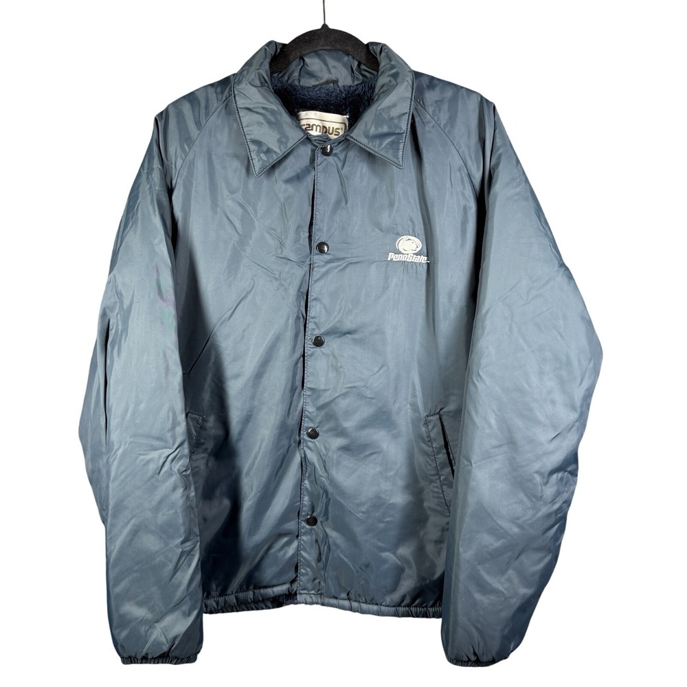 Campus Coach Jacket Mens 44 Blue Penn State Nittany Lions Fleece‎ Lined USA
